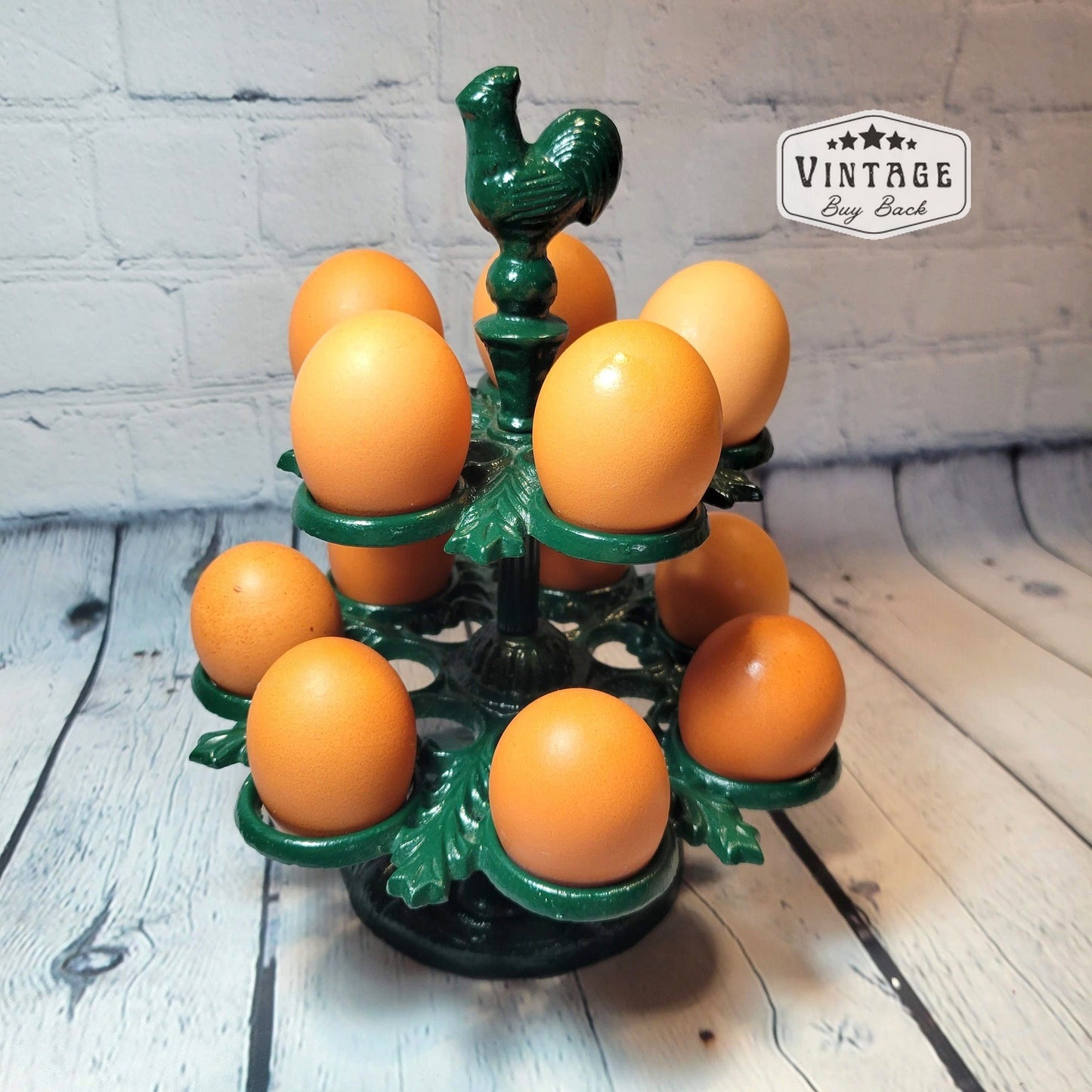 Vintage Cast Iron Egg Holder