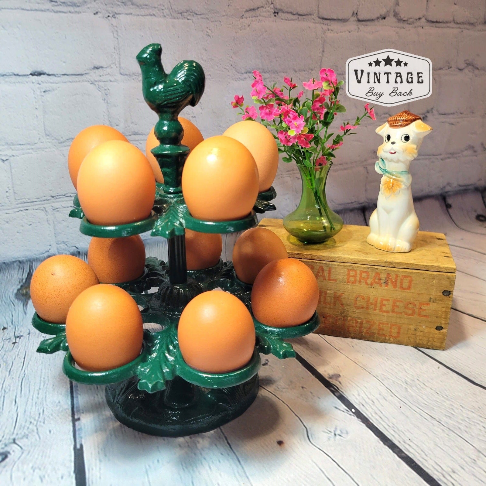 Vintage Cast Iron Egg Holder