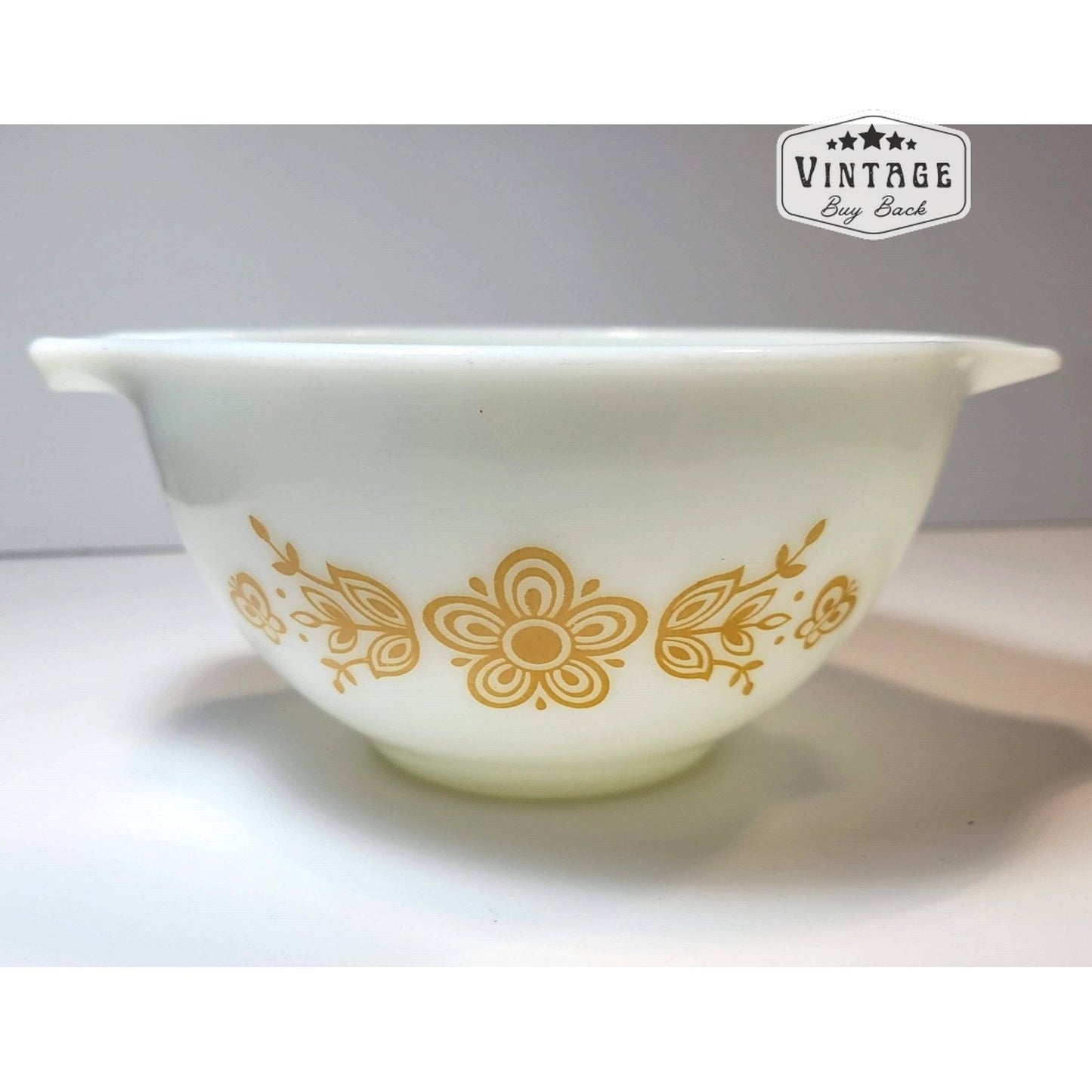 Vintage Pyrex 441 Cinderella Nesting Mixing Bowl Butterfly Gold 1.5 pt.