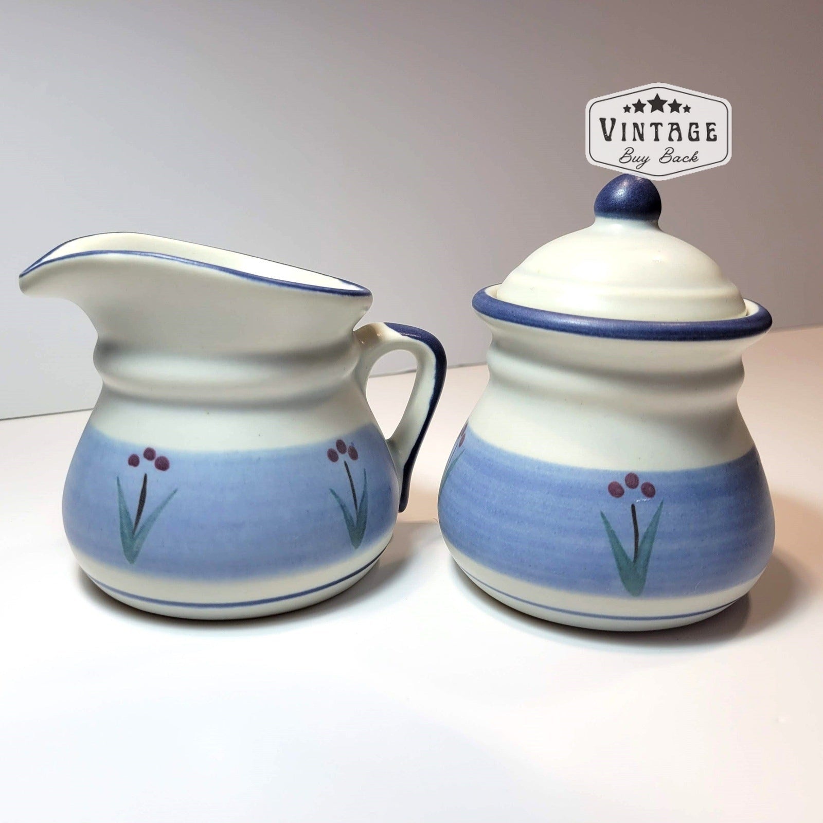 Laurentain Canadian Pottery Cream & Sugar set