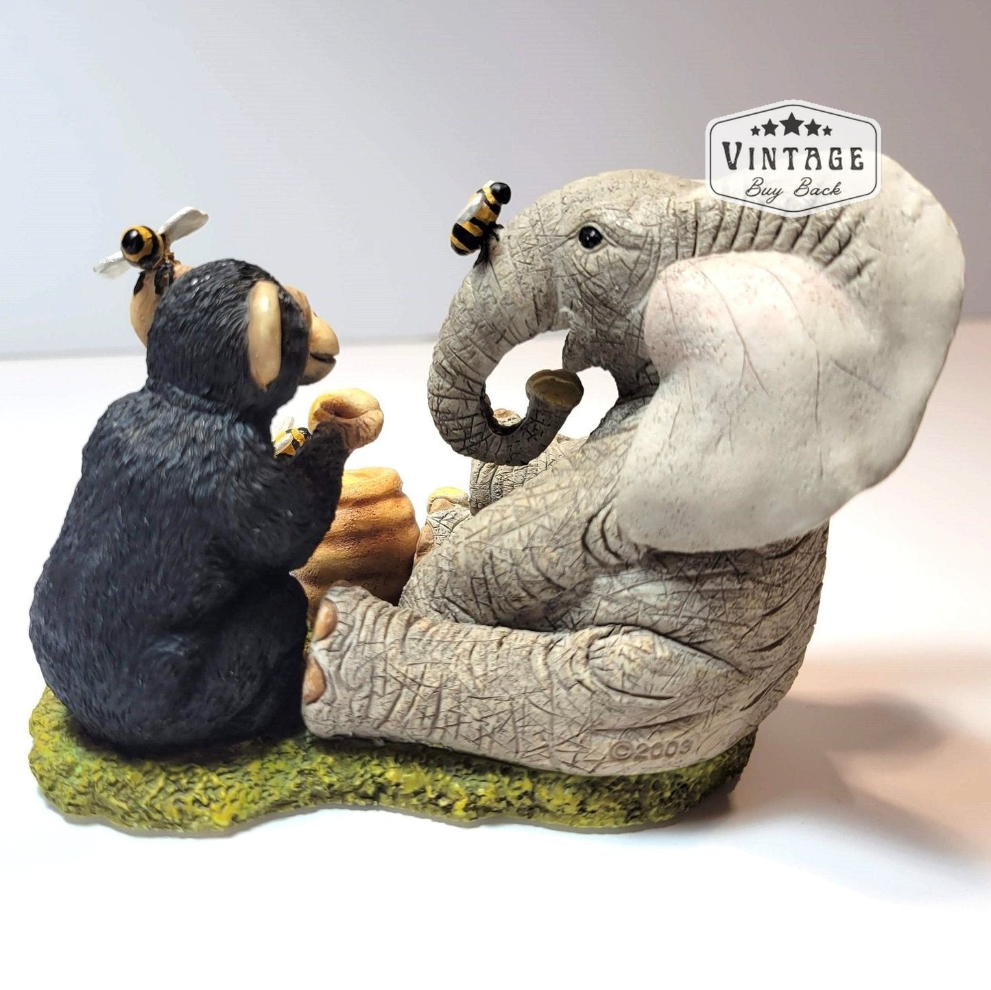 Elephant/Monkey Figurine