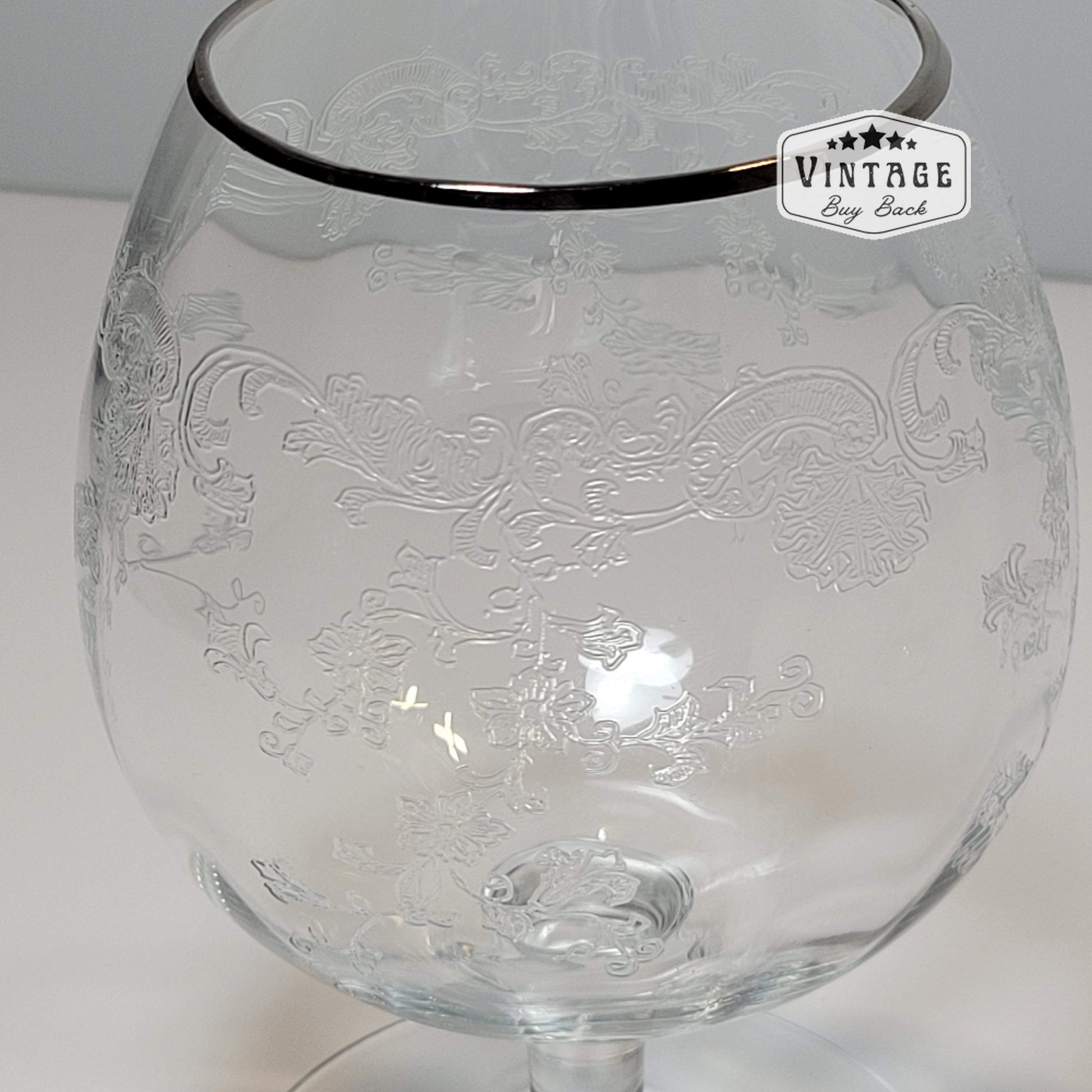 Bohemia Etoile Etched Brandy Glasses