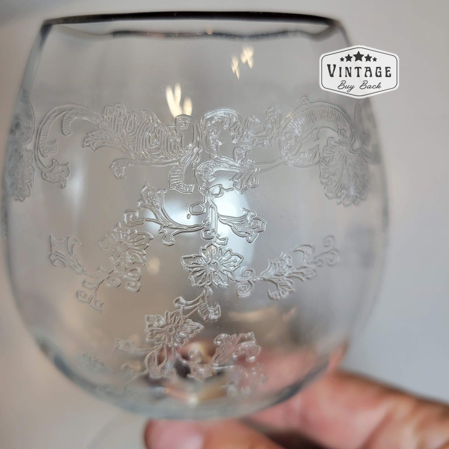 Bohemia Etoile Etched Brandy Glasses