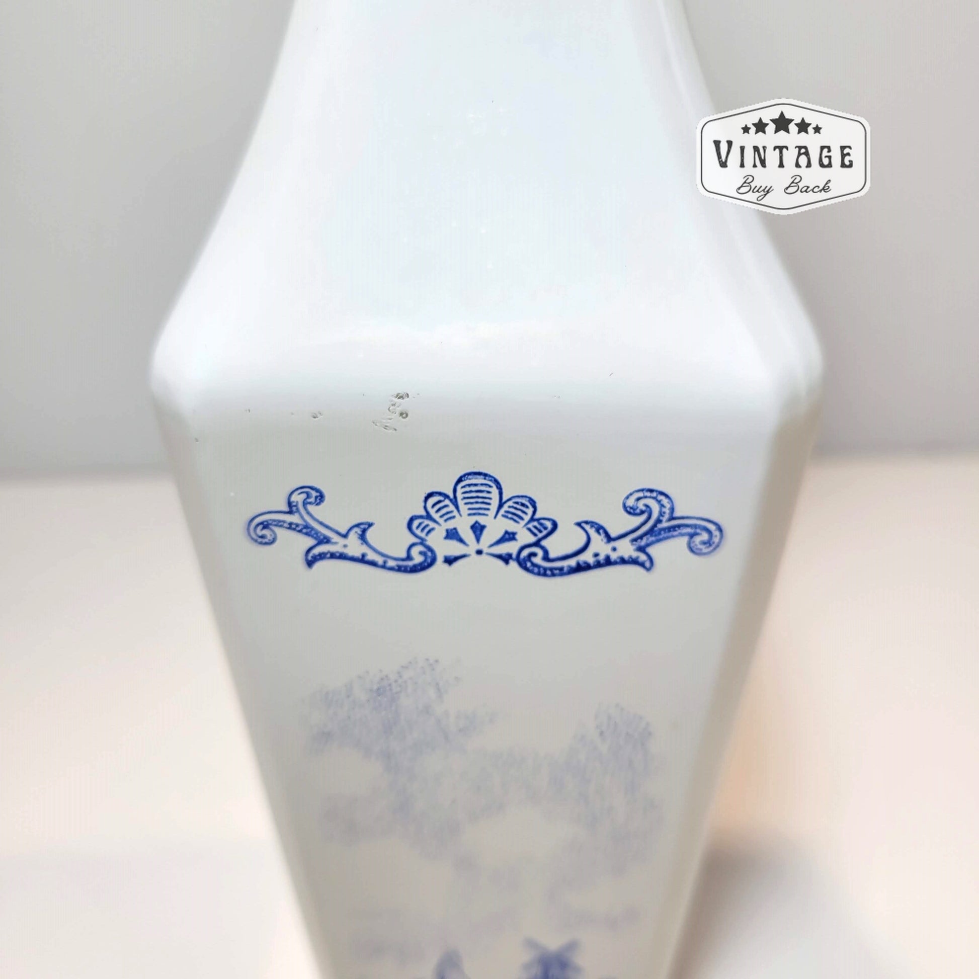 1977 Andros Distillery Blue & White Delft Style Liquor Bottle