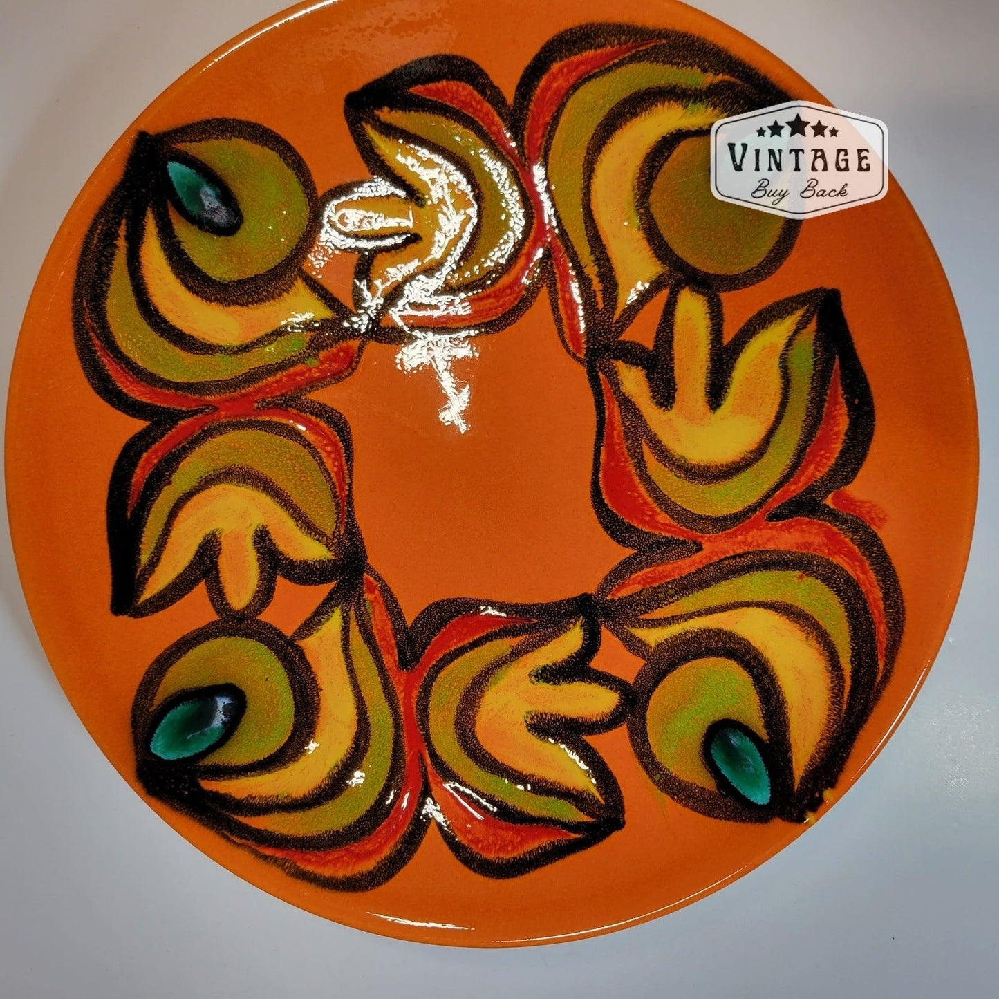 Poole Pottery Delphis Charger, signed