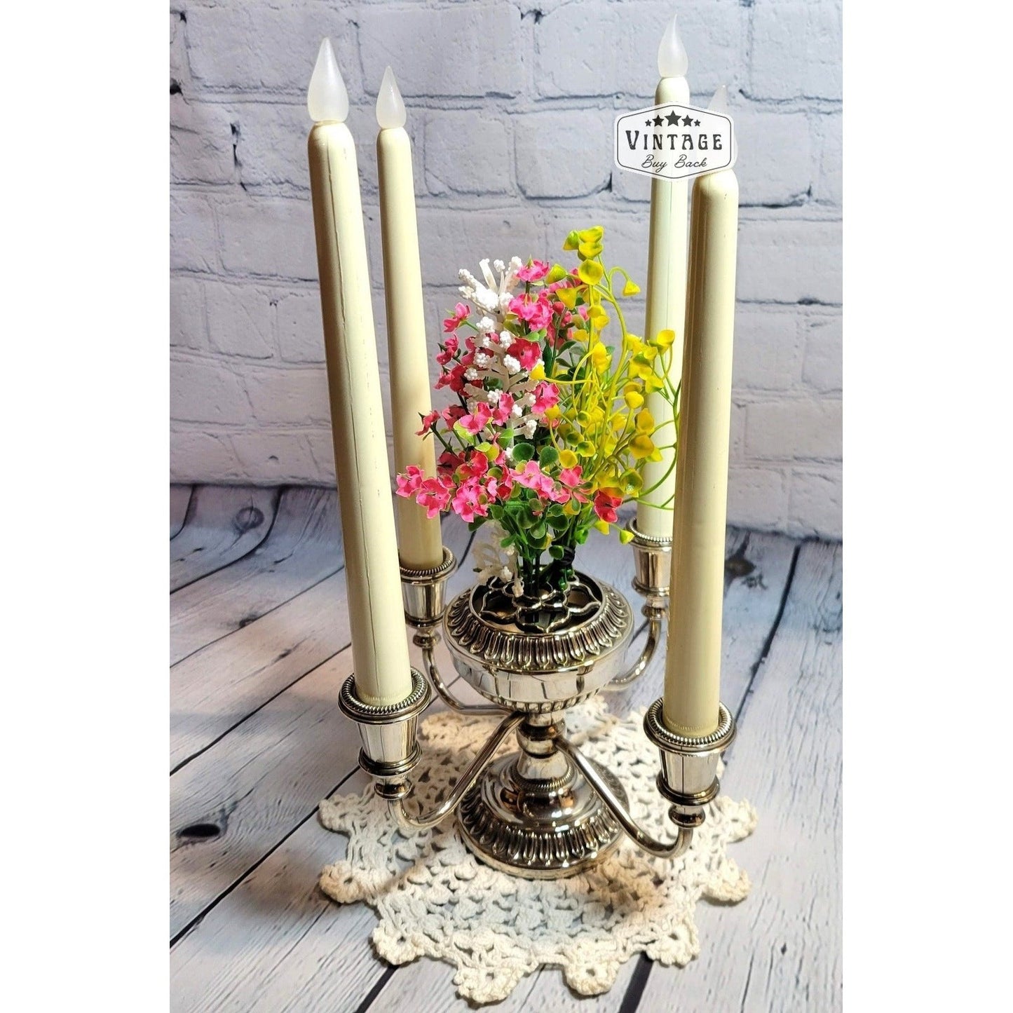 Vintage Seba Candelabra/Flower frog centre