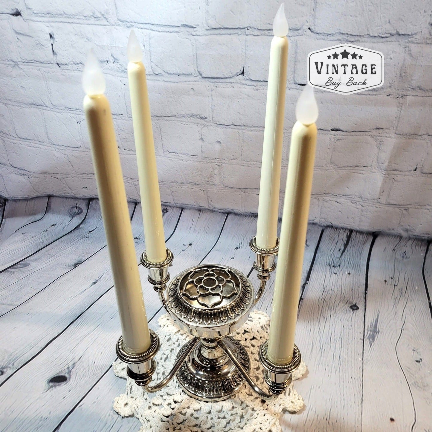 Vintage Seba Candelabra/Flower frog centre