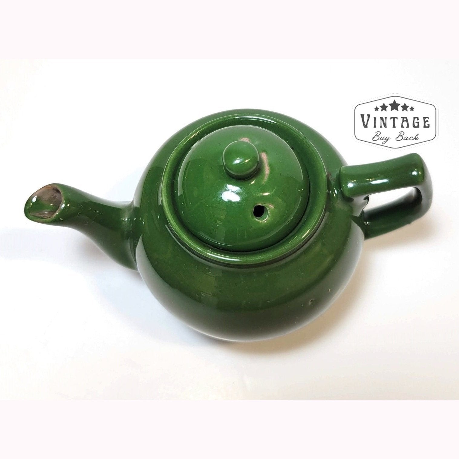 Ceramic Tea Pot Olive Green Made in Japan