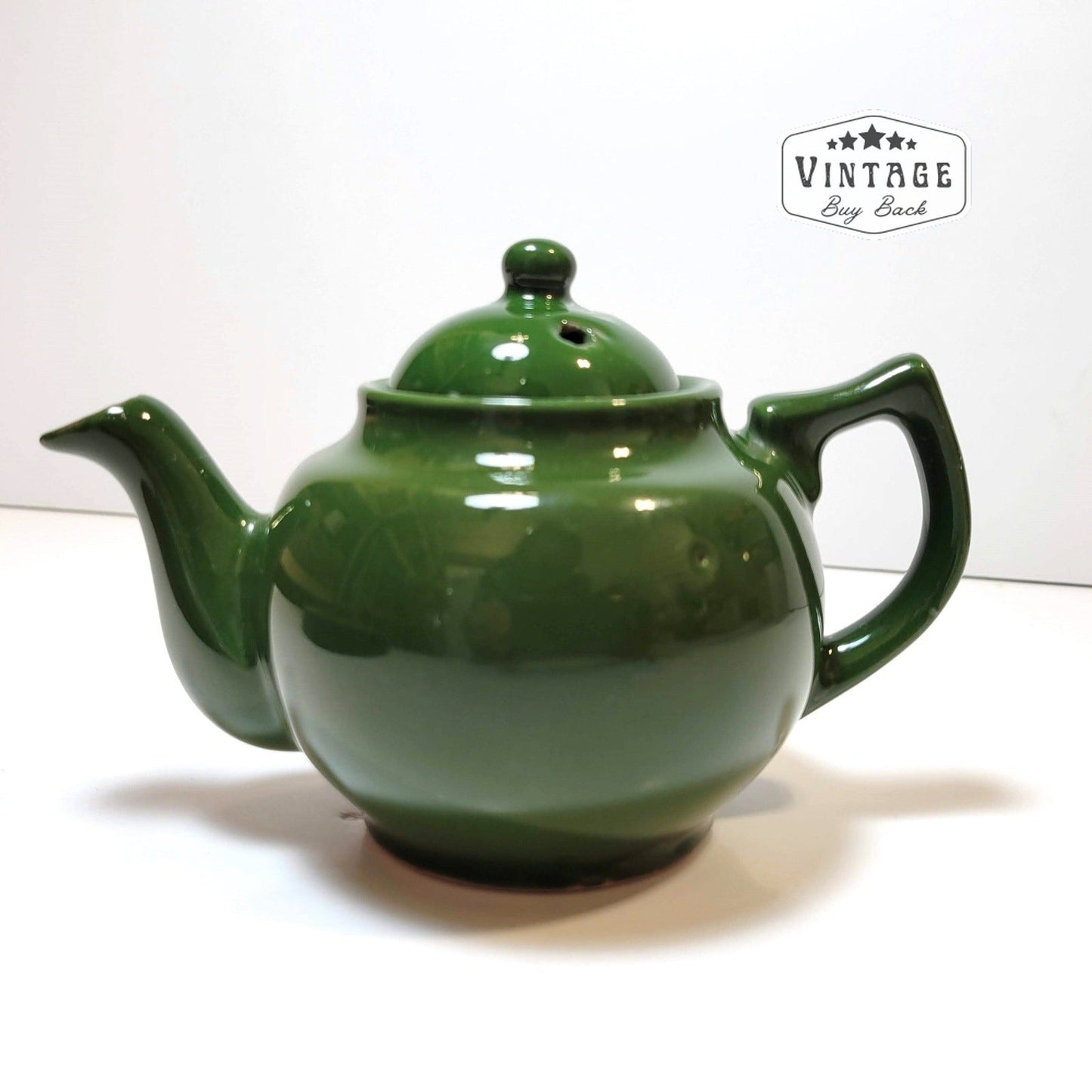 Ceramic Tea Pot Olive Green Made in Japan