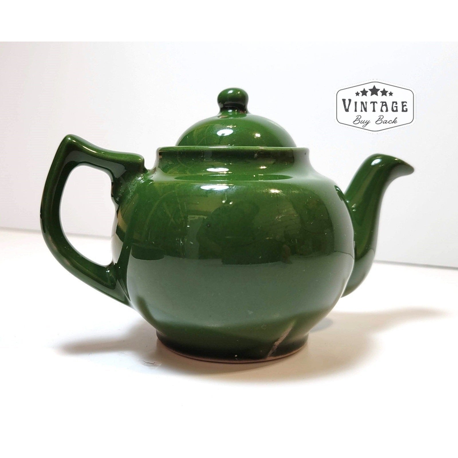 Ceramic Tea Pot Olive Green Made in Japan