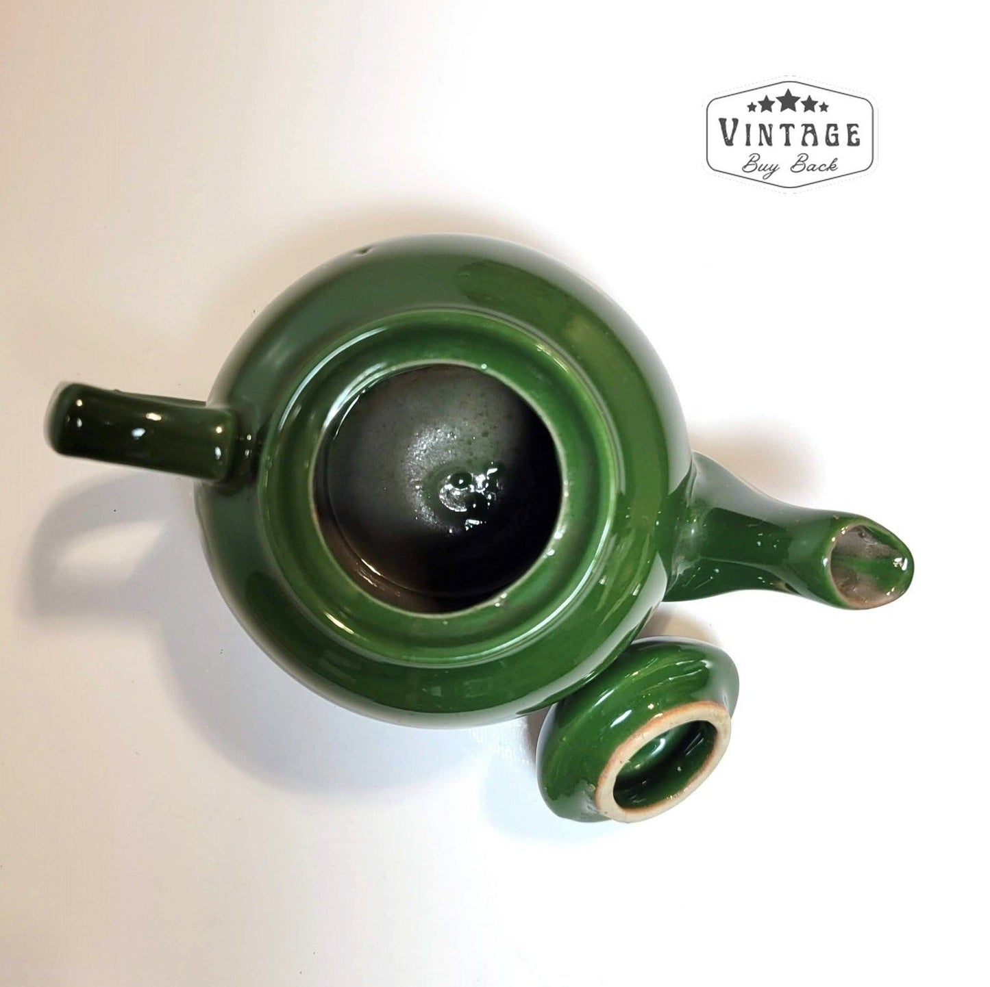 Ceramic Tea Pot Olive Green Made in Japan