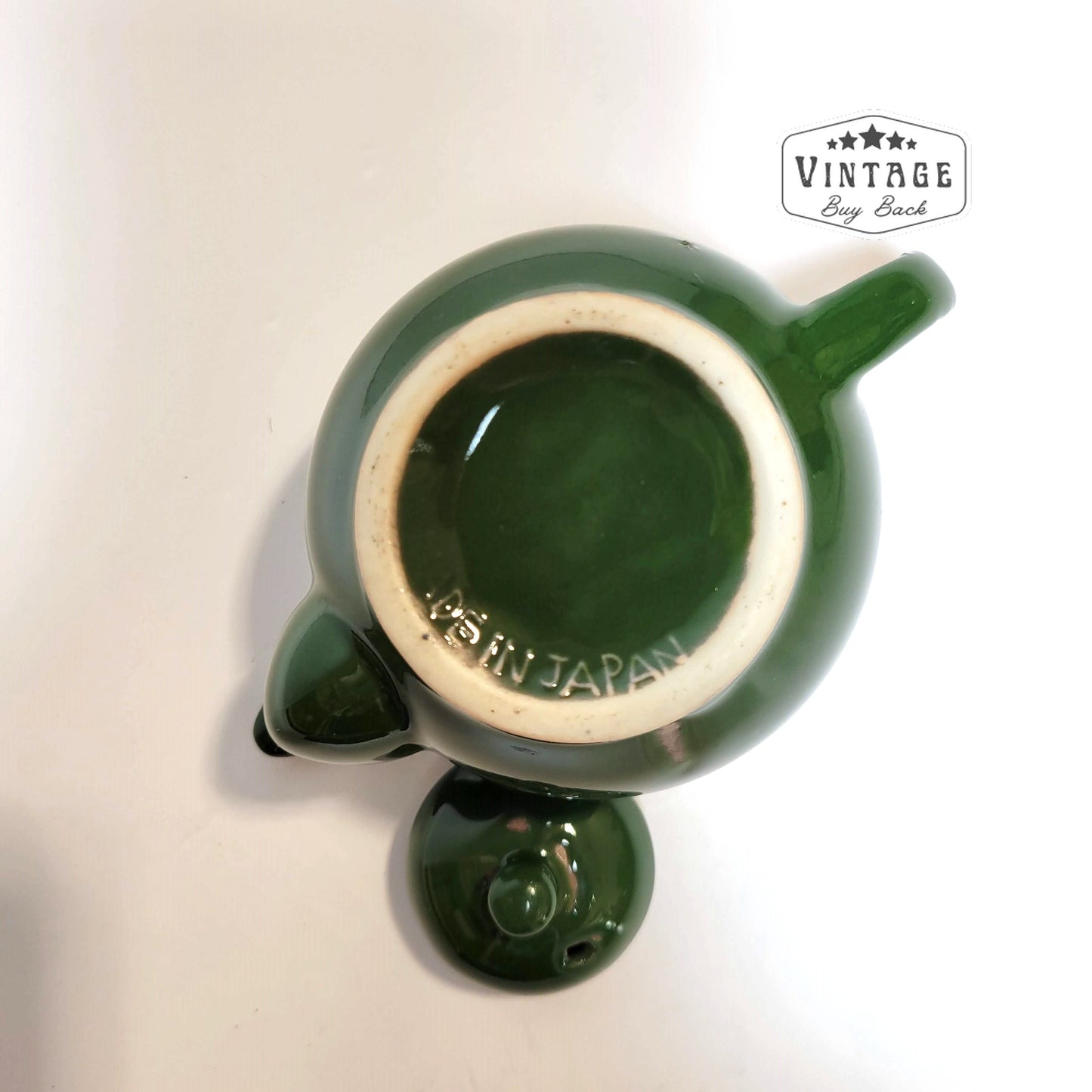 Ceramic Tea Pot Olive Green Made in Japan