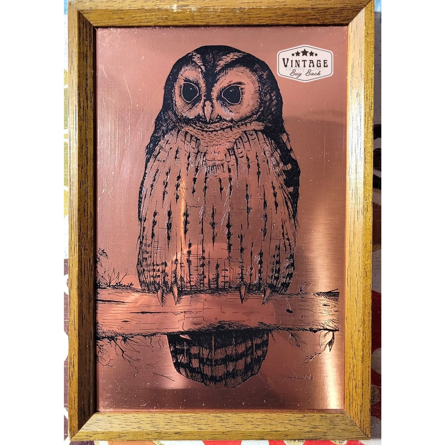 Vintage Original Etchmaster Owl Copper Etchings