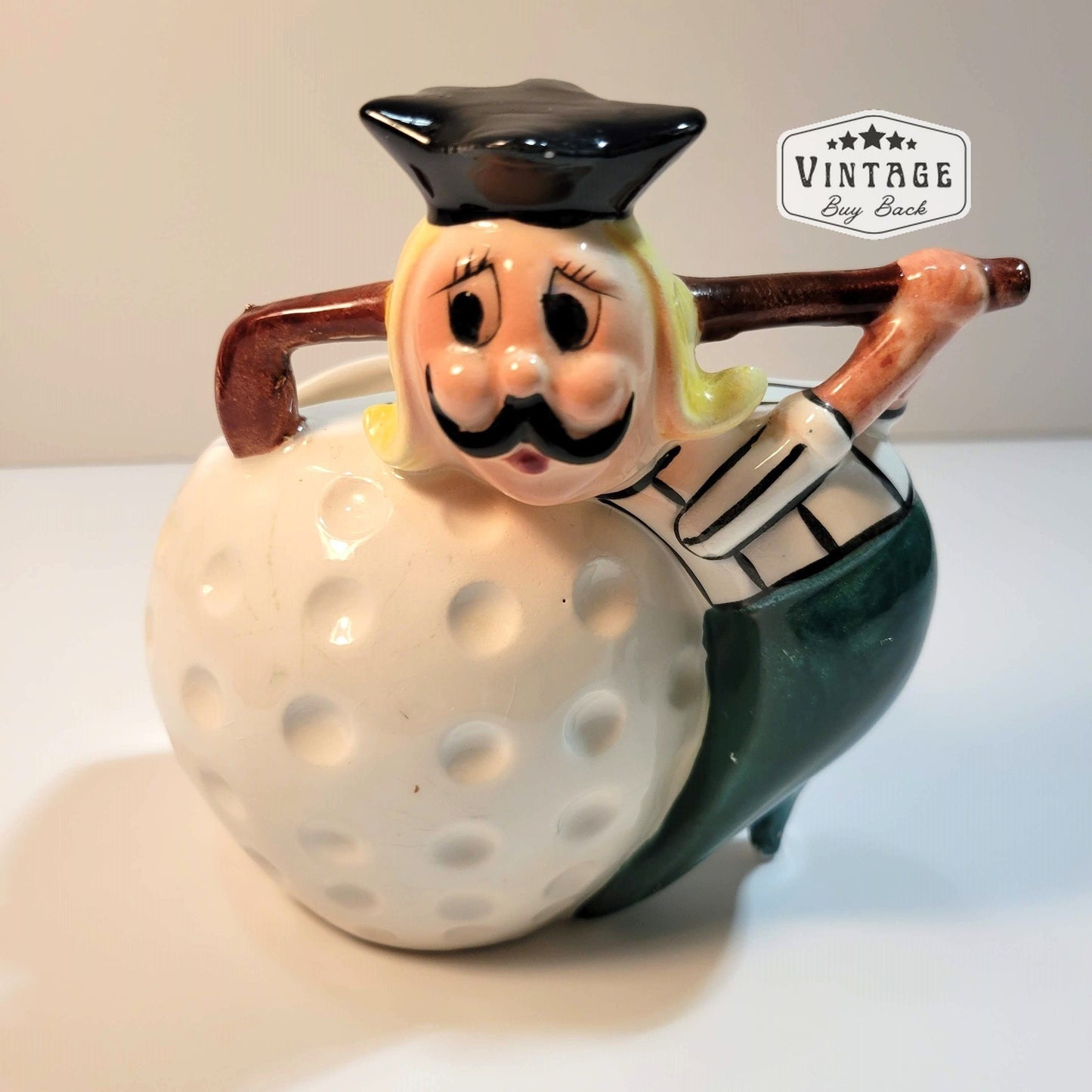 Vintage Golf Planter / Wall Pocket