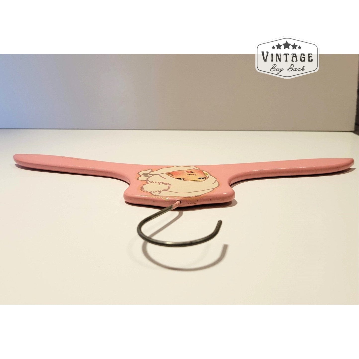 1940's Wood Childs/Doll Pink Hanger