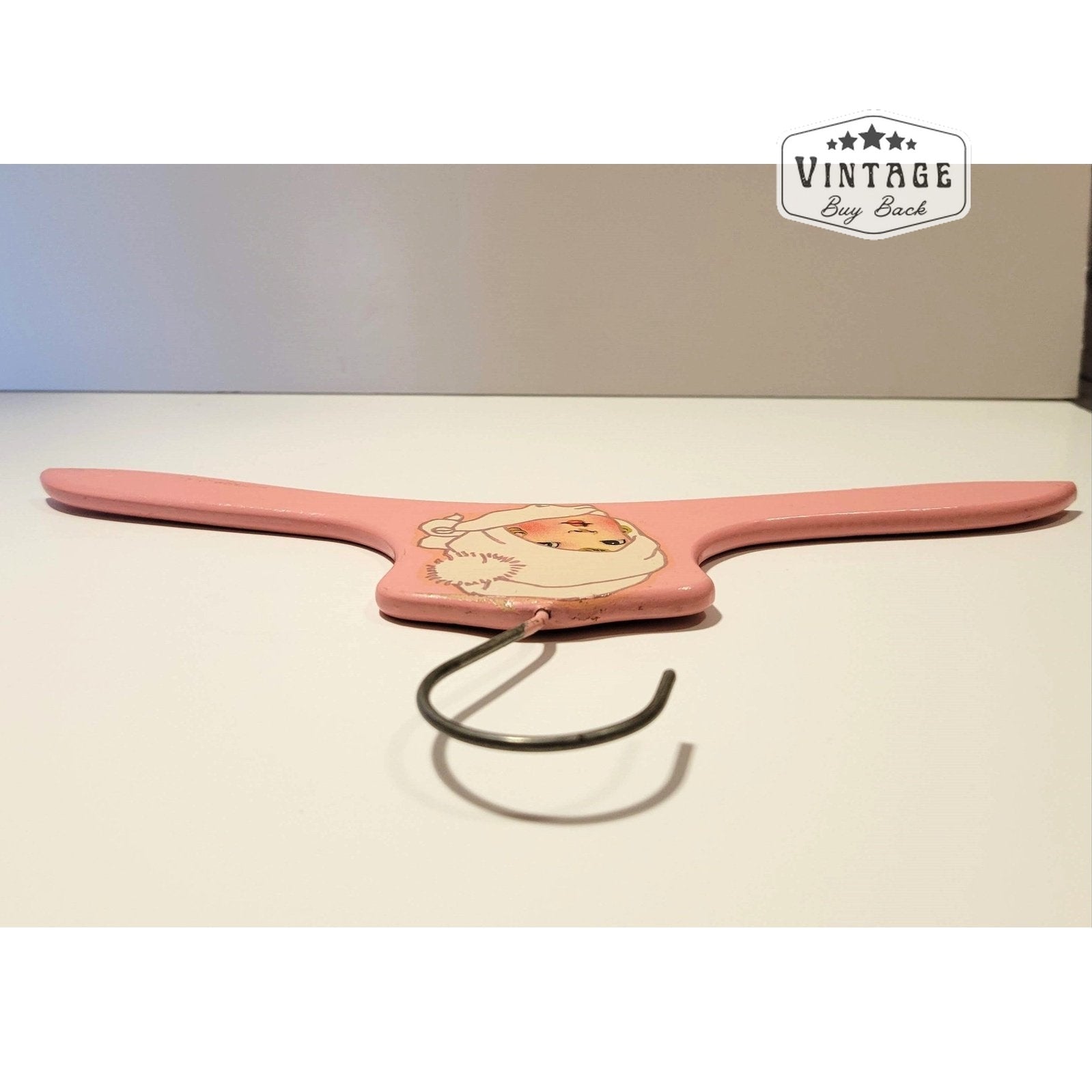 1940's Wood Childs/Doll Pink Hanger