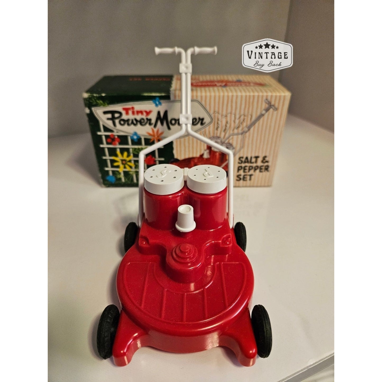 1950's Snapper Power Law Mower Salt & Pepper Shaker