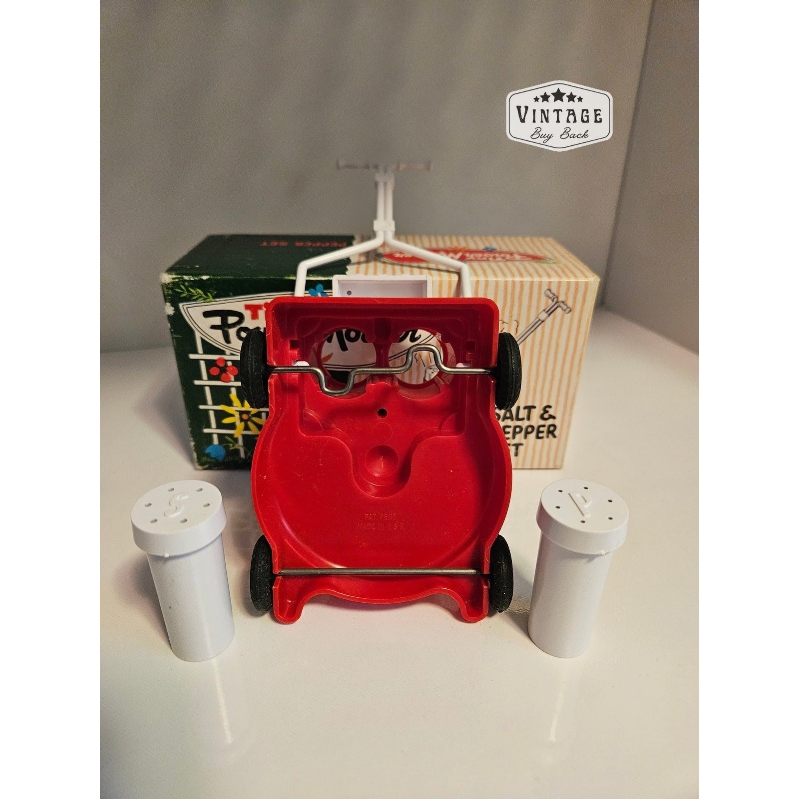 1950's Snapper Power Law Mower Salt & Pepper Shaker