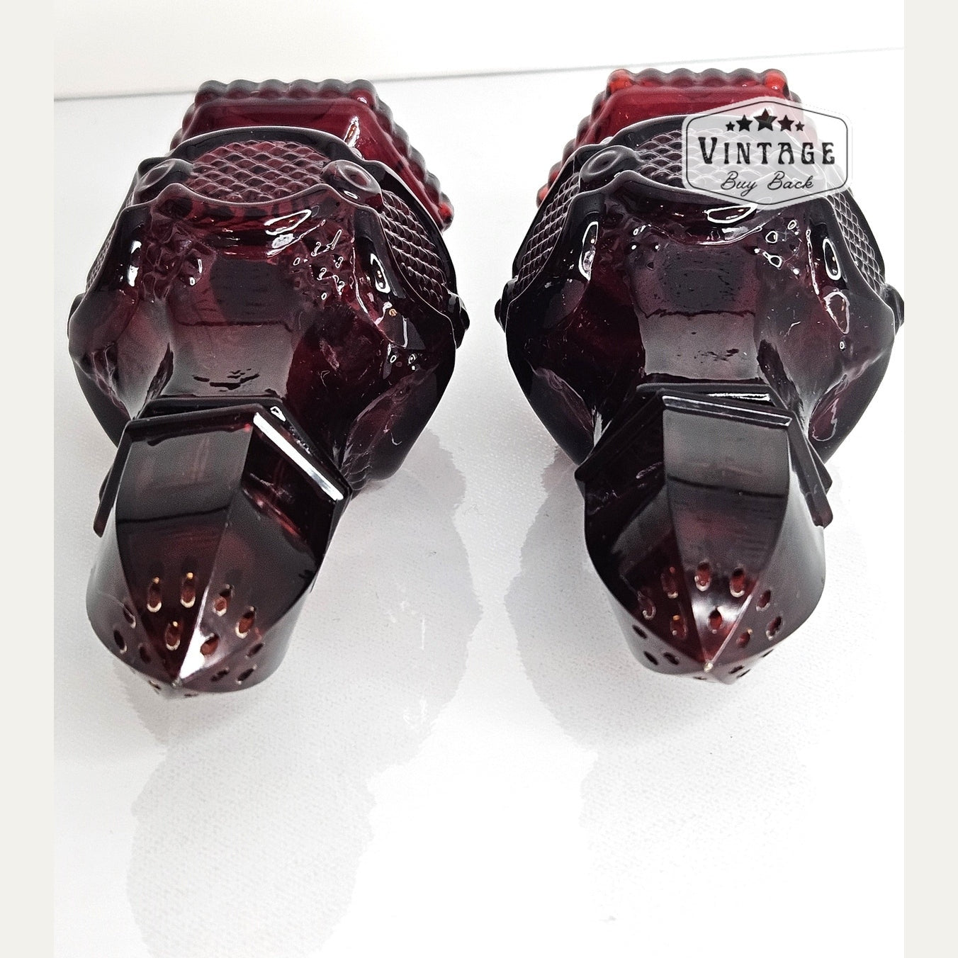 1970's Vintage Avon Ruby Red Salt & Pepper Shakers