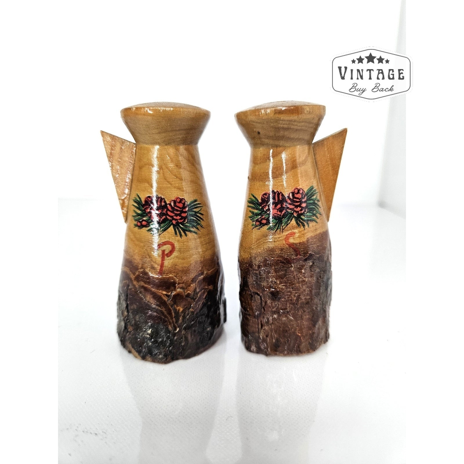 Carved Timber Salt & Pepper Shakers