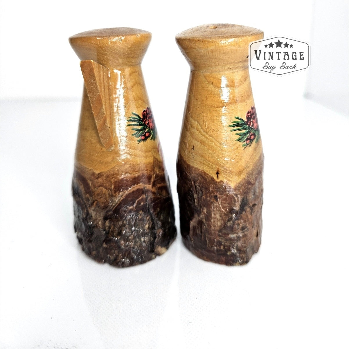 Carved Timber Salt & Pepper Shakers