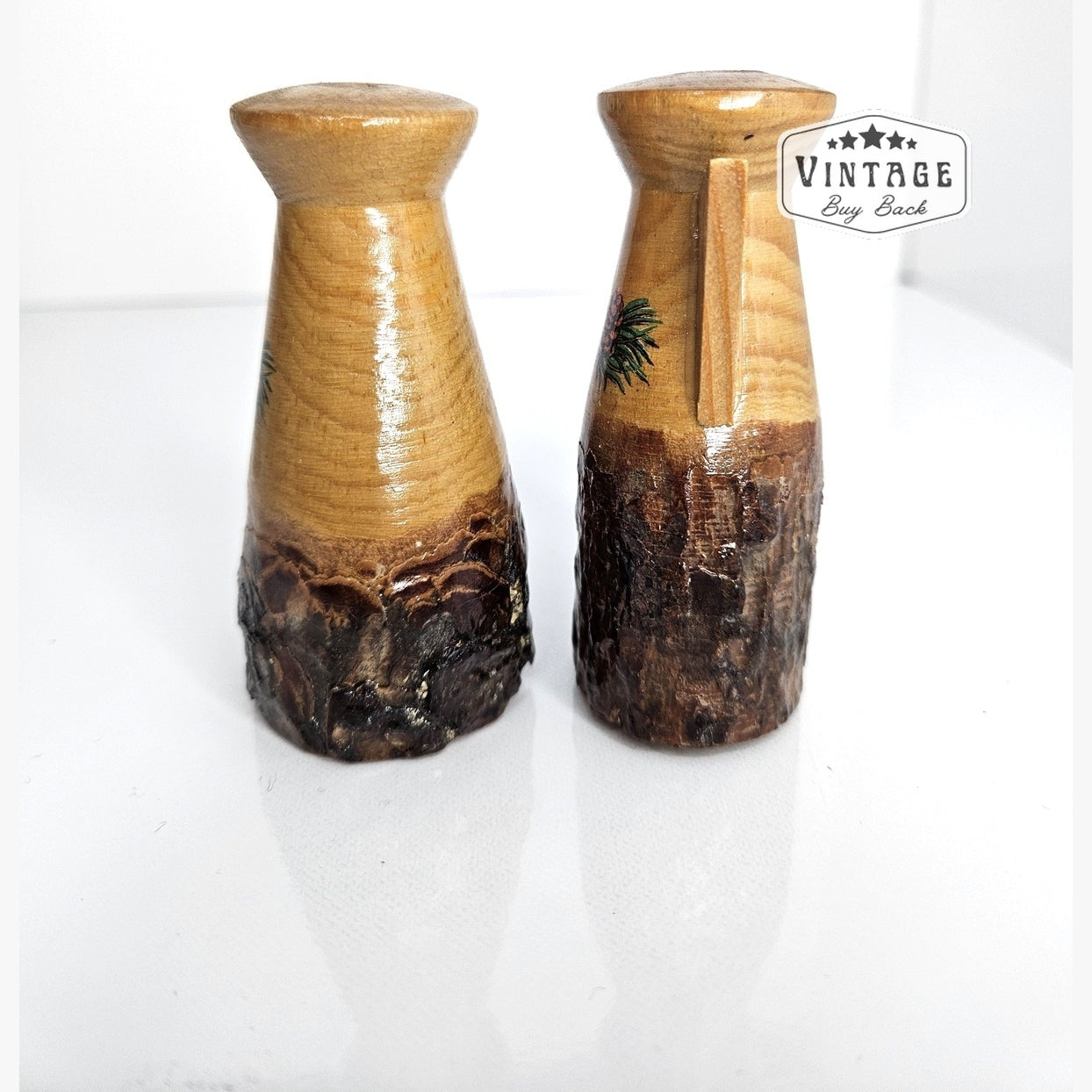 Carved Timber Salt & Pepper Shakers