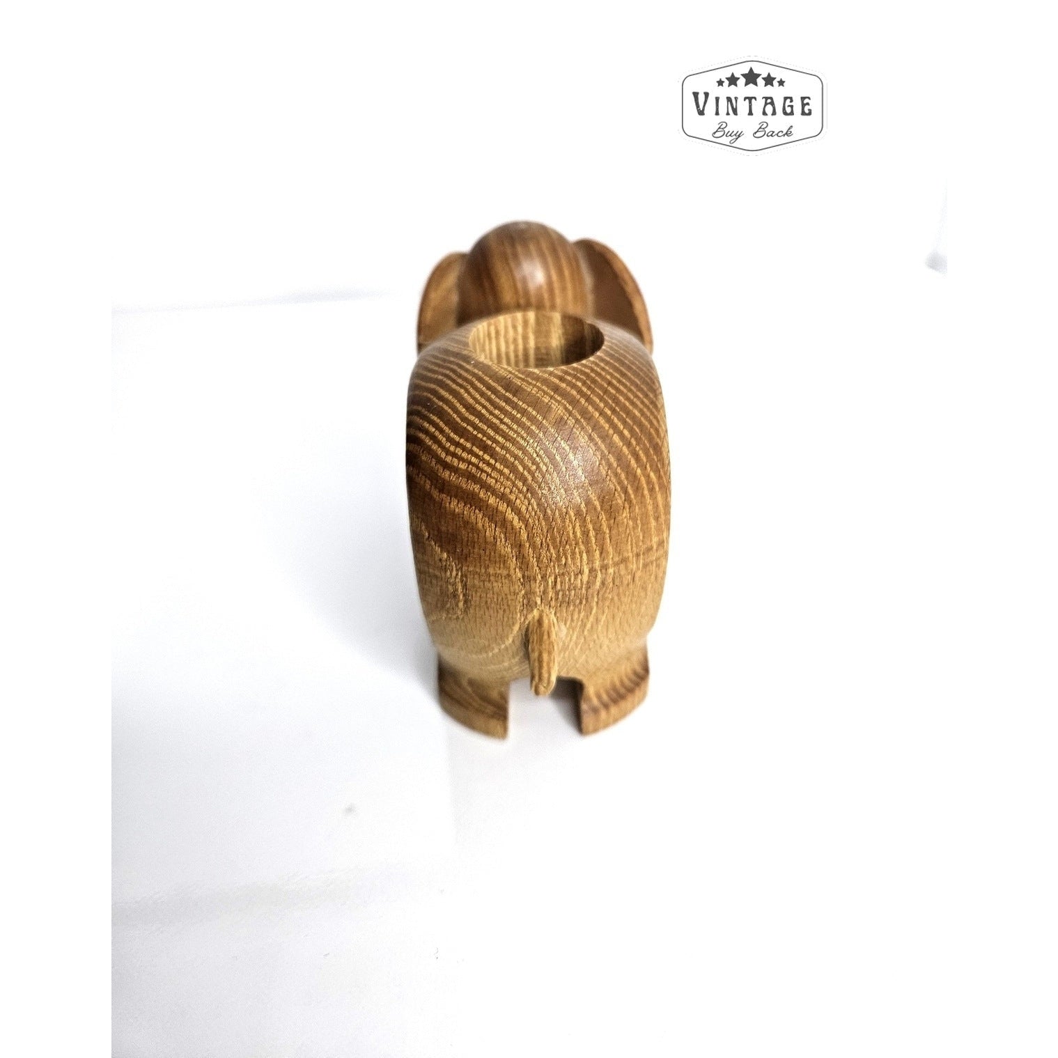 Vintage Wooden Elephant Souvenir Toothpick Holder