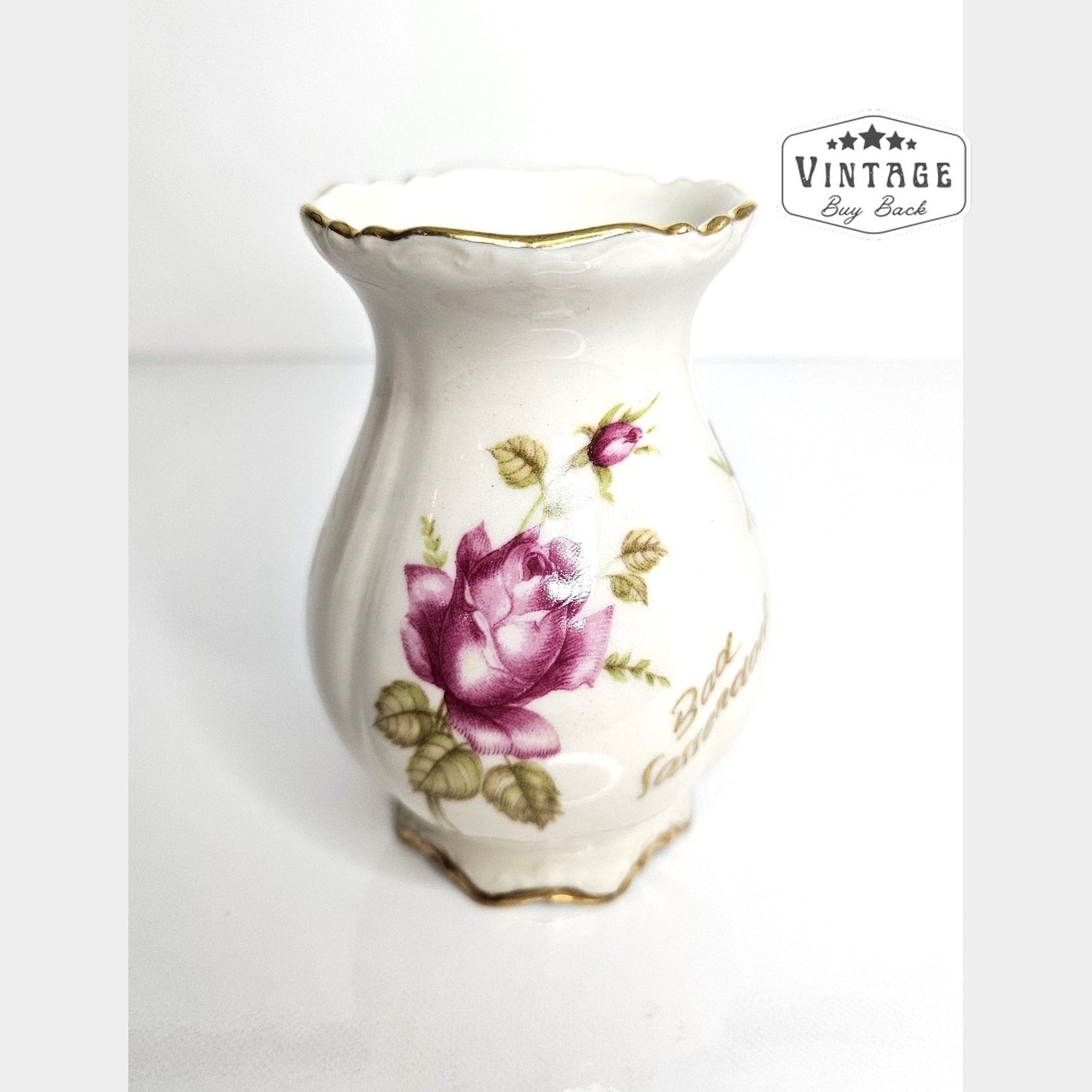 Vintage Germany Waldershof Porcelain Floral Vase