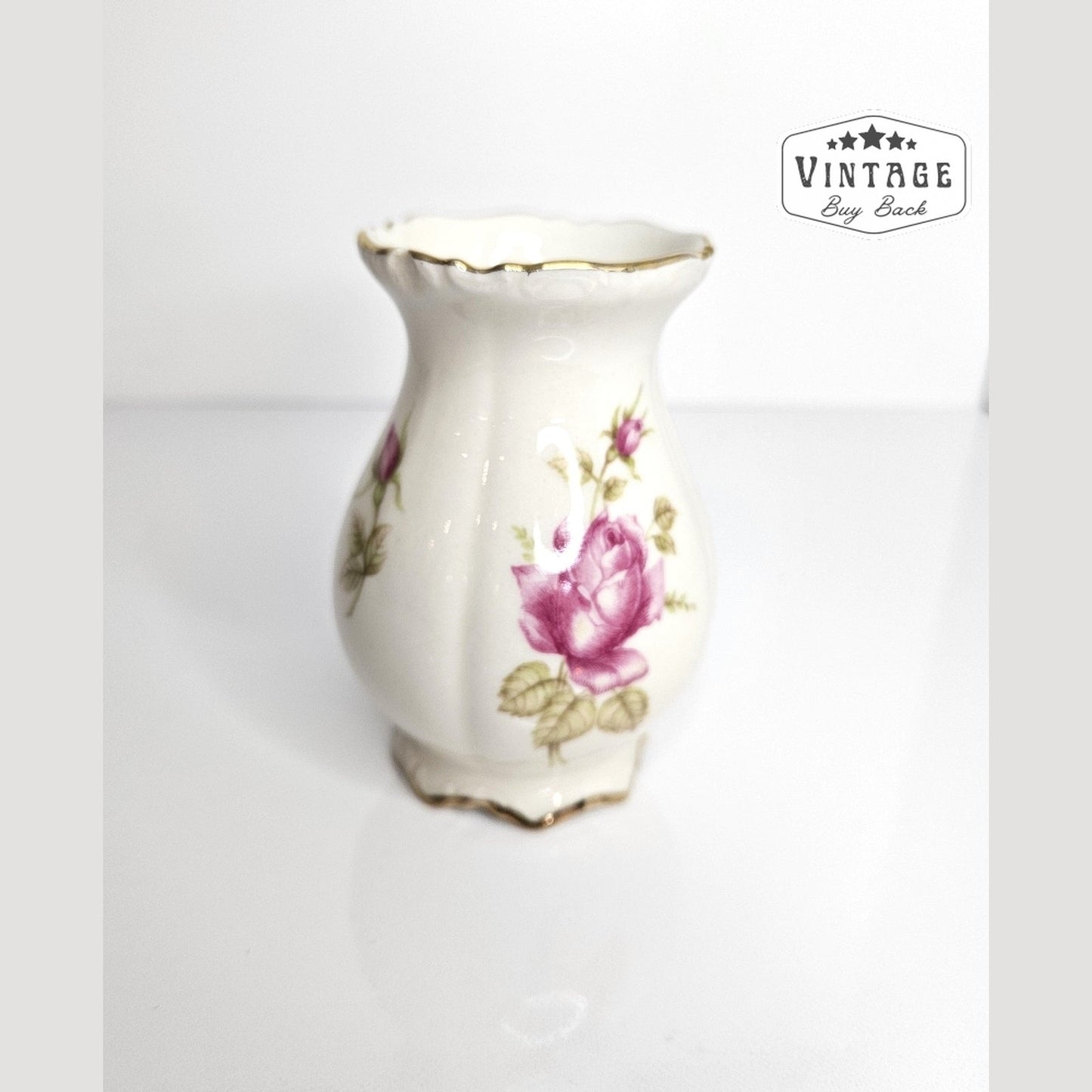 Vintage Germany Waldershof Porcelain Floral Vase