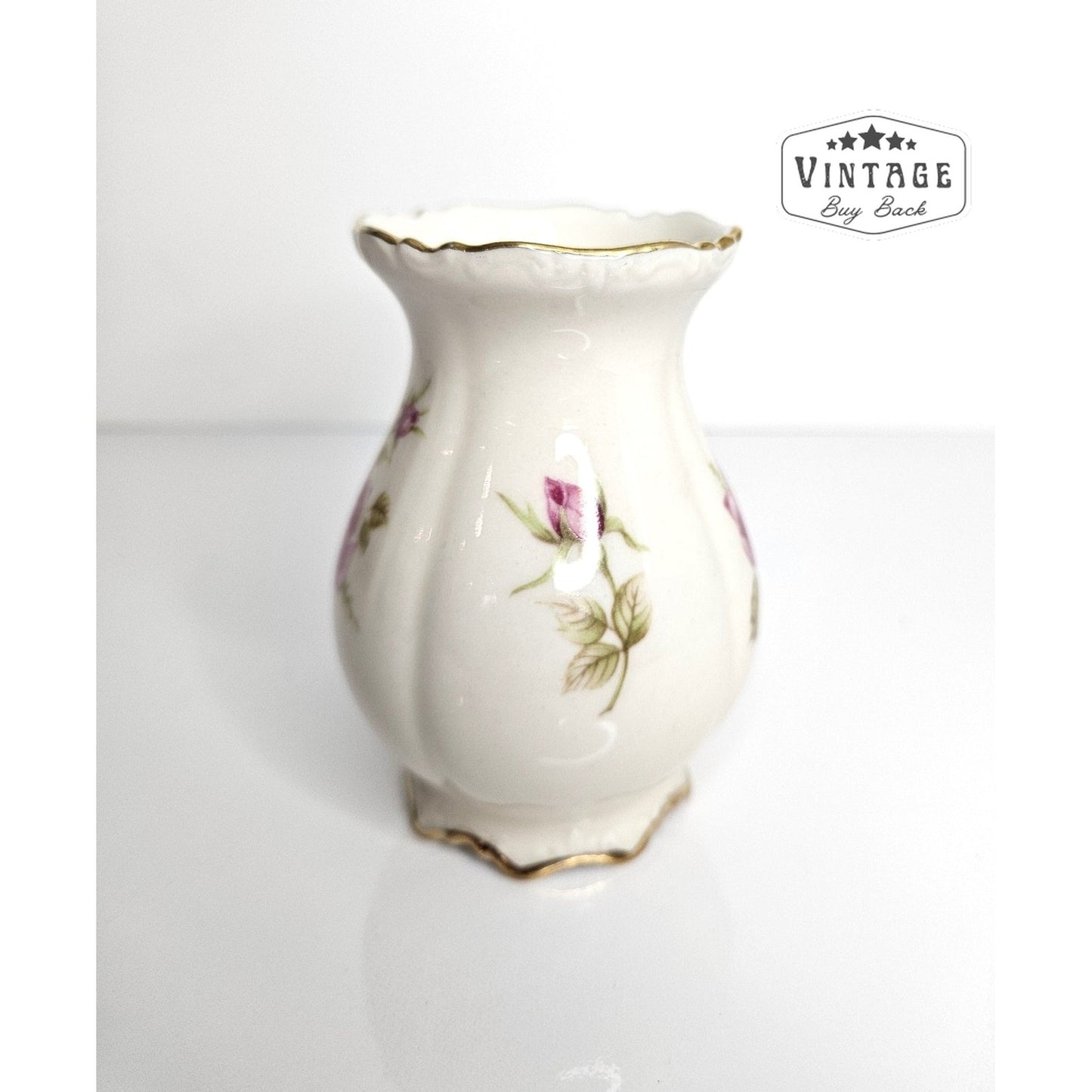 Vintage Germany Waldershof Porcelain Floral Vase