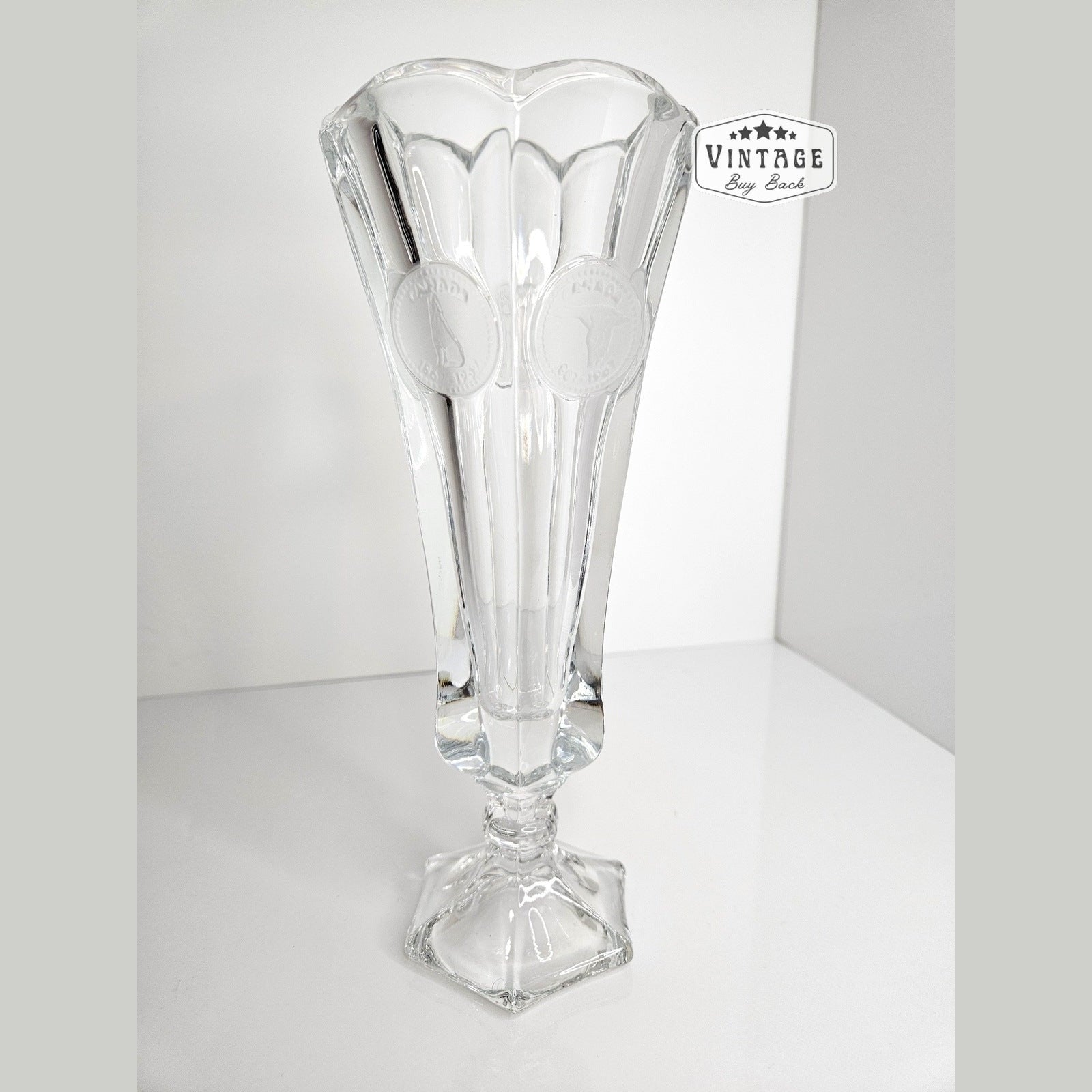 Fostoria Glass Centennial 1967 Vase Footed