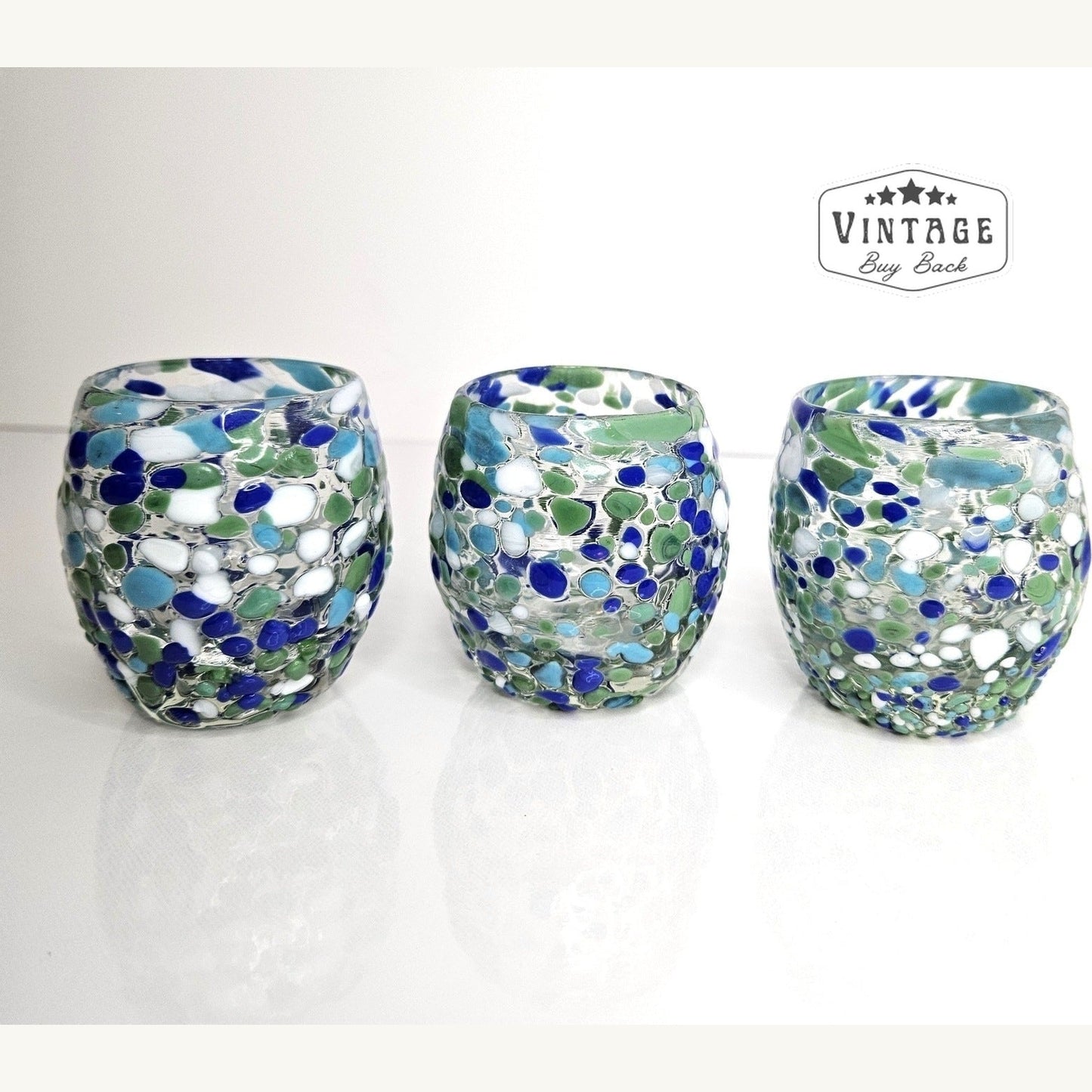 Confetti Blue Green Mini Vases