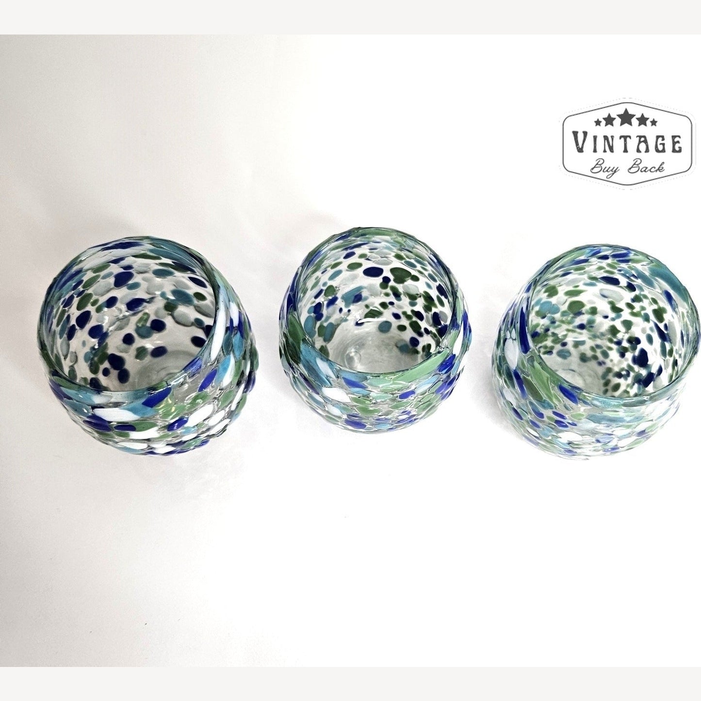 Confetti Blue Green Mini Vases