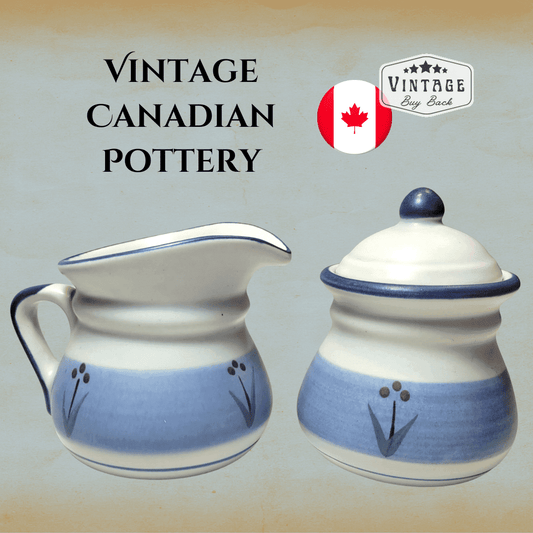 Laurentain Canadian Pottery Cream & Sugar set